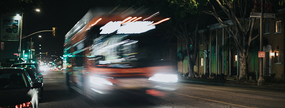 Bus speed on street