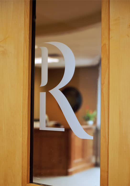 Rosenthal Law Logo on Window