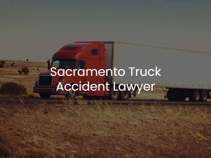 Large semi truck on a freeway