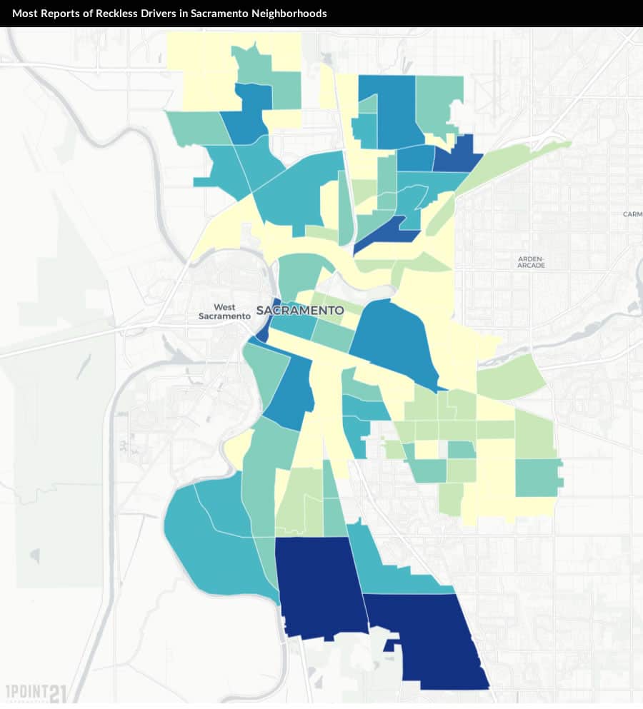 reckless drivers map