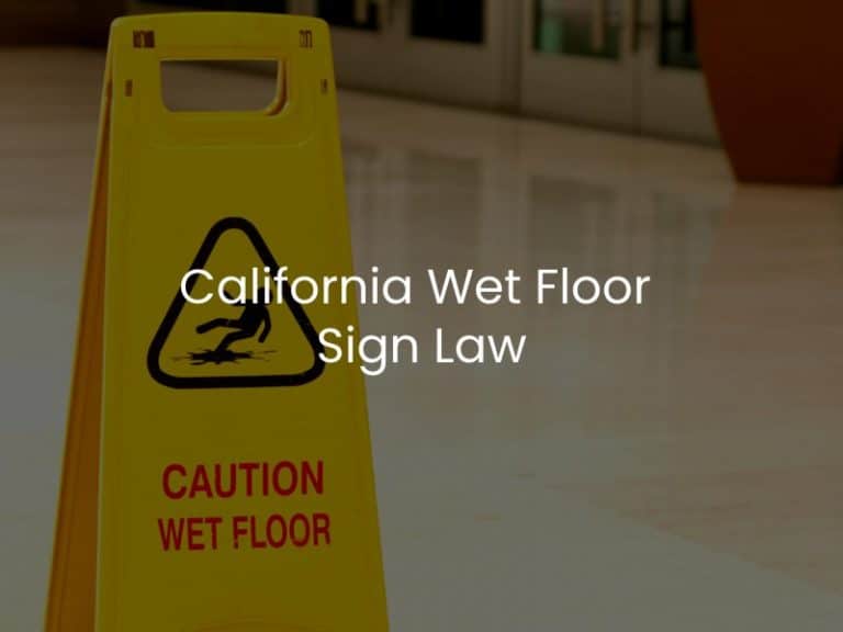 Wet Floor Sign Law